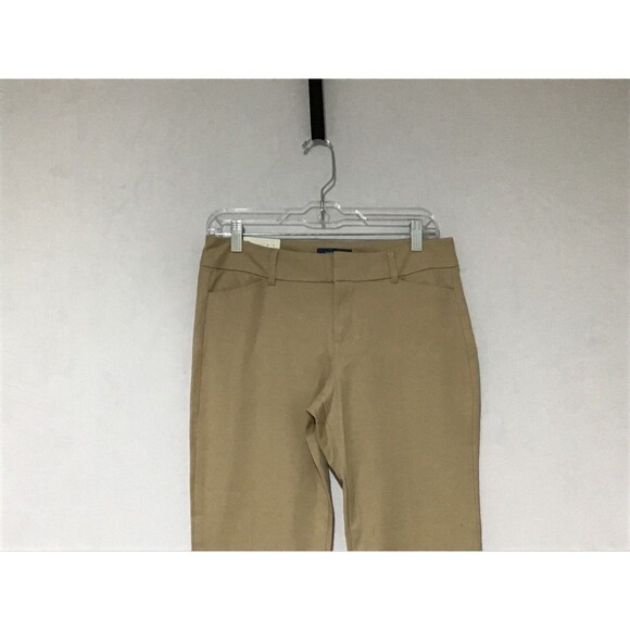 Old Navy Pixie Pants Chino Womens Sz 6 Mid Rise Tan Light Brown Ankle Preppy - Picture 3 of 14